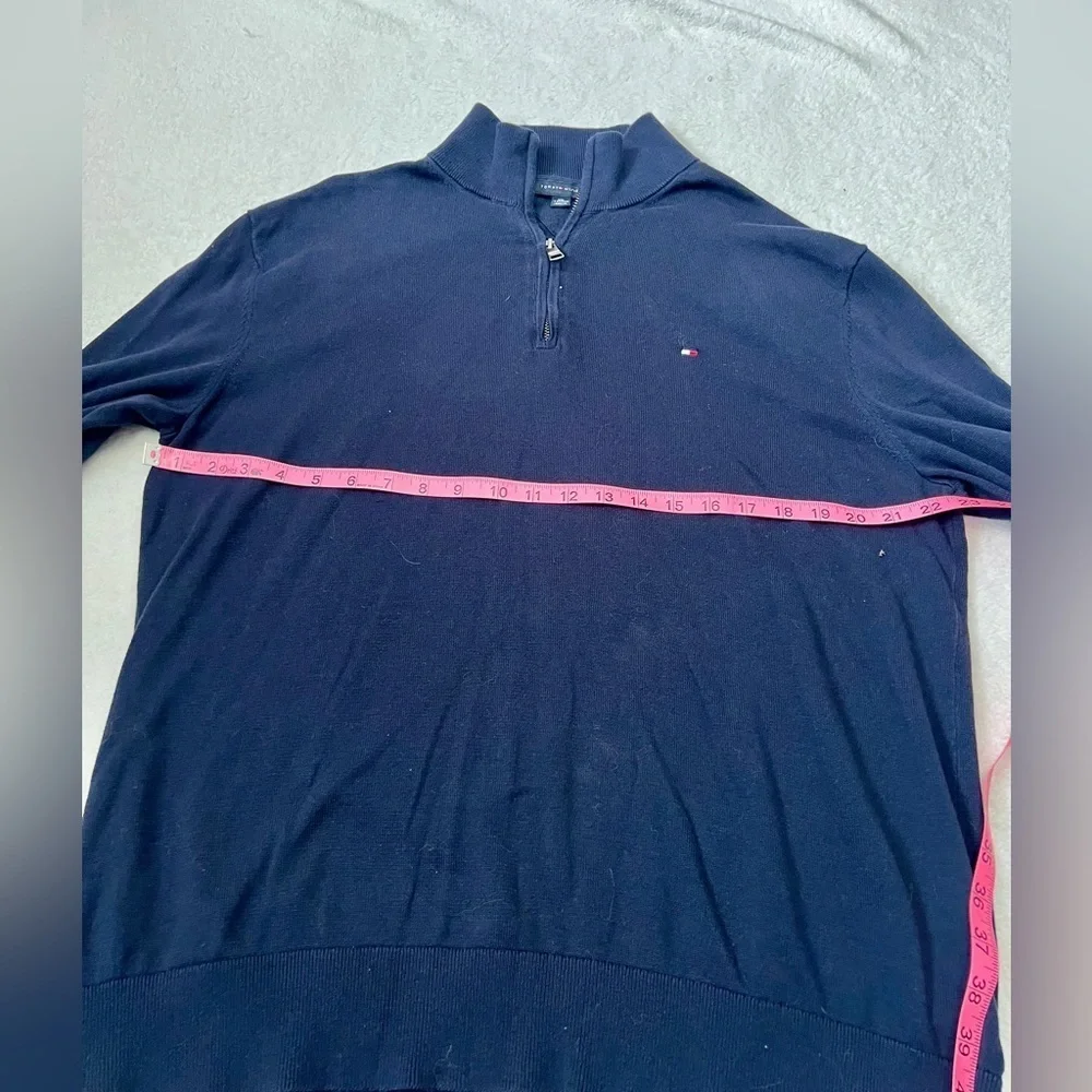 Tommy Hilfiger Men's Q-Zip Cotton Pullover - XXL